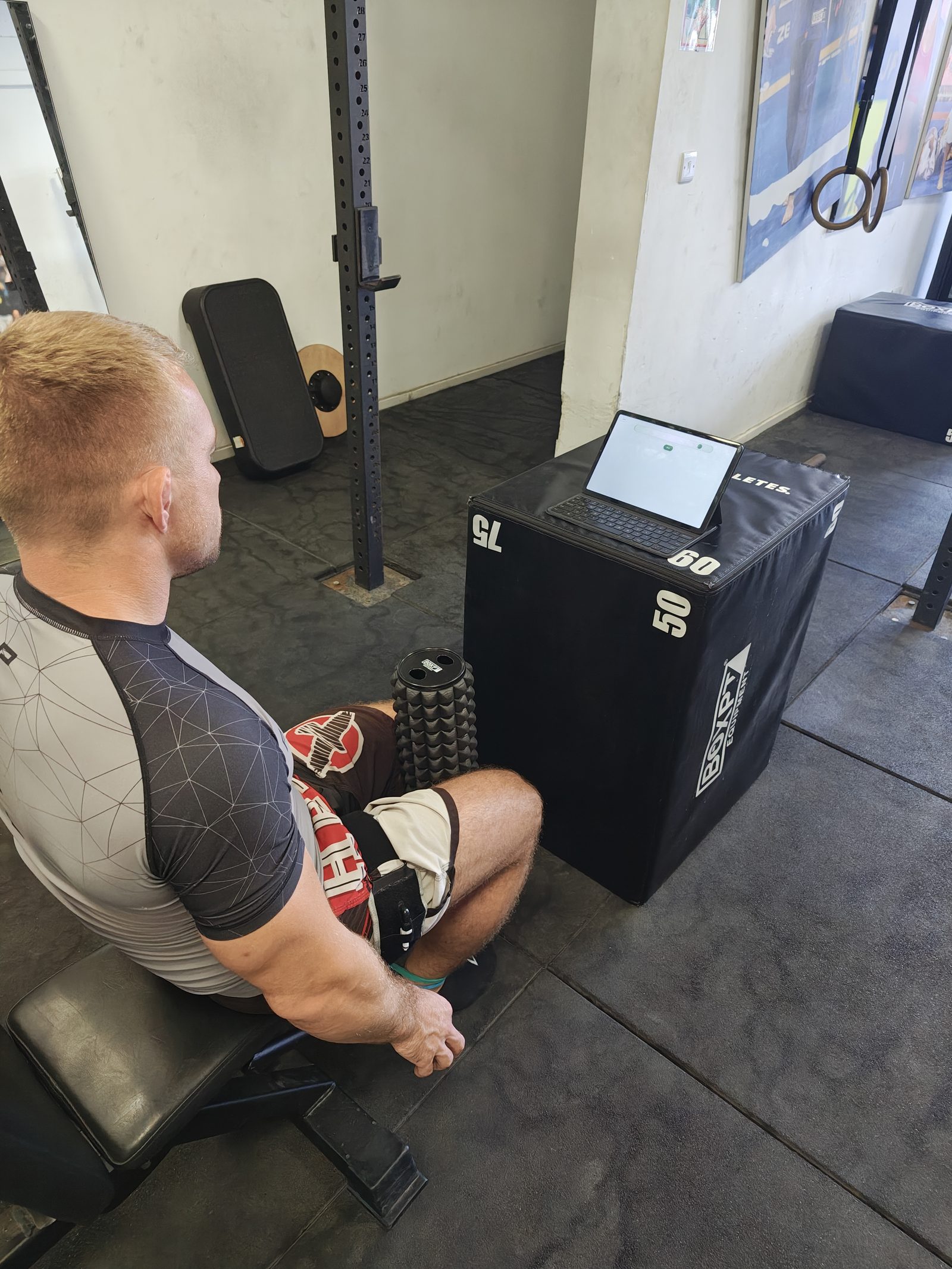 Blood flow restriction training session